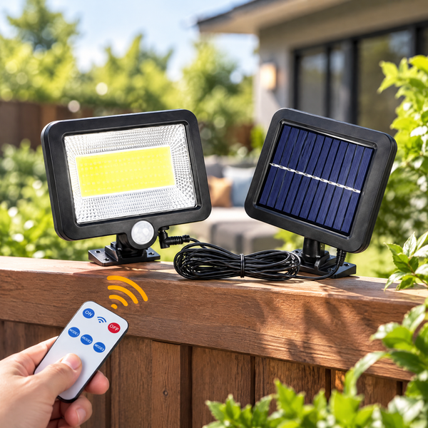 Foco Lámpara Solar Led Sensor Movimiento Exterior