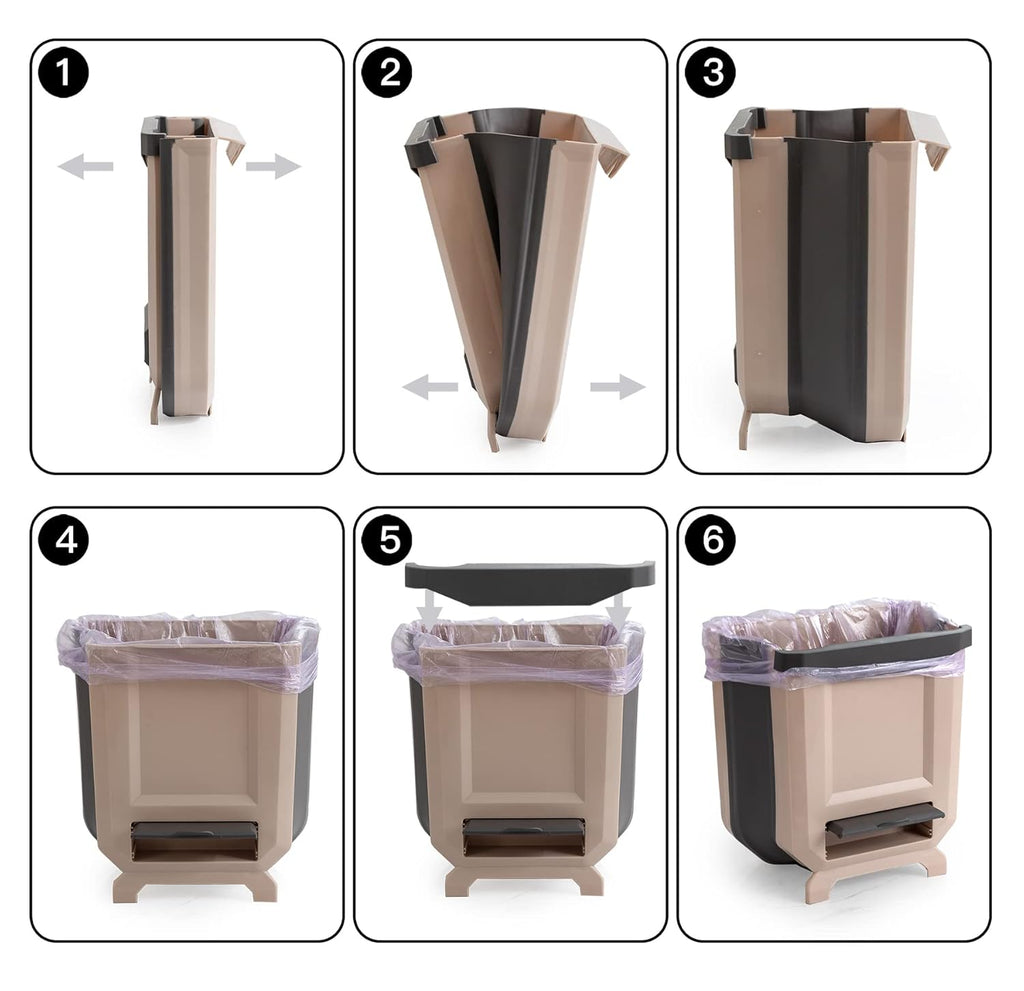 Papelera Cesto Colgante Plegable Tacho Basura