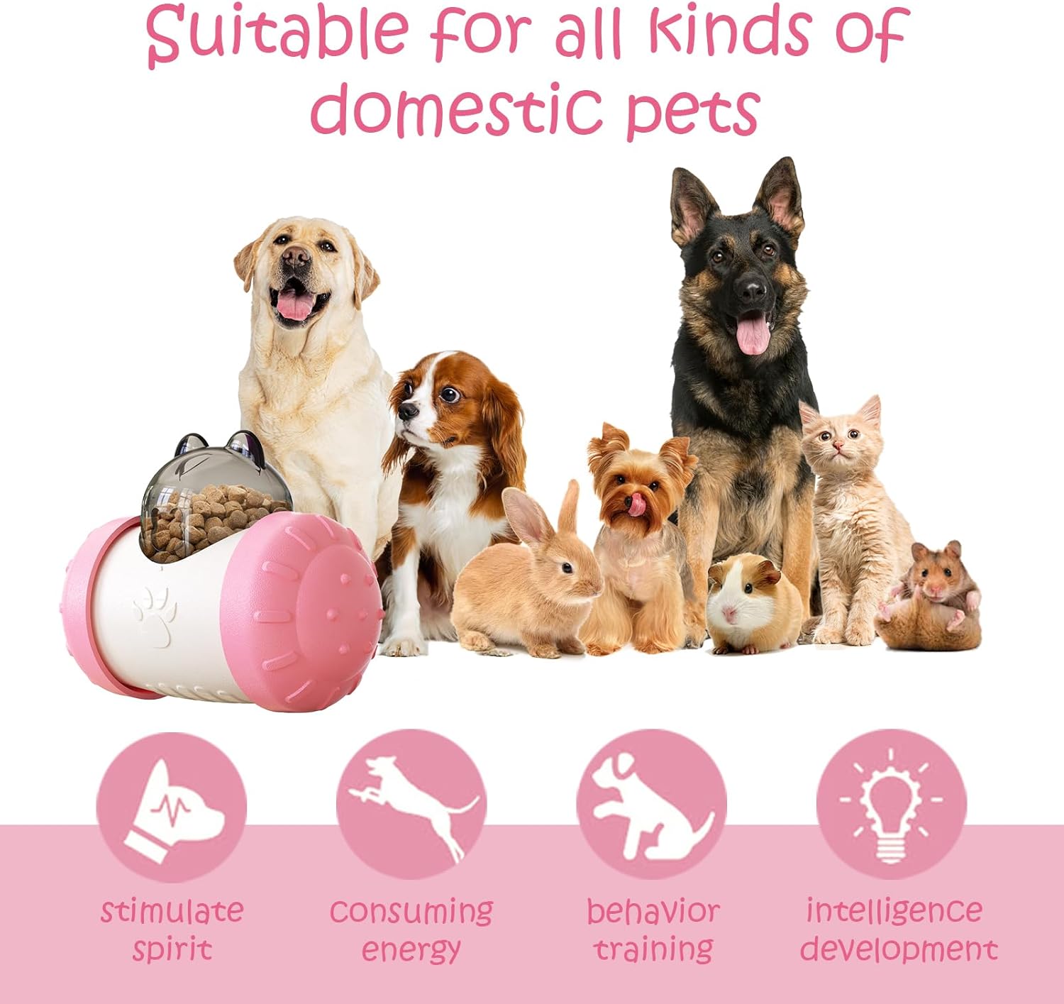 Juguete Interactivo Mascota Dispensador Alimento Perro Gato