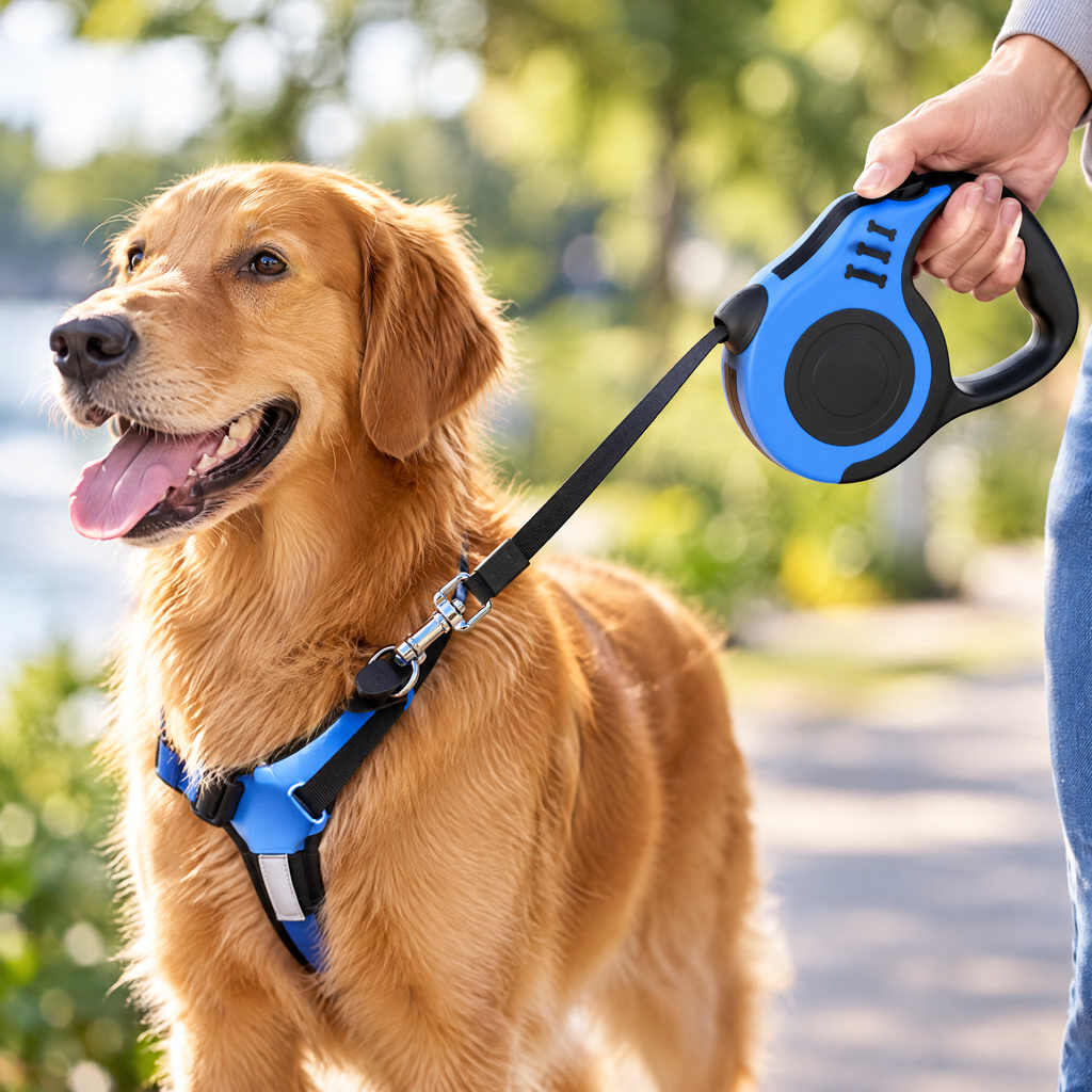 Correa Retráctil Automática para Perros Mascota