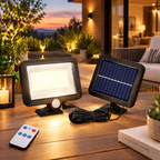 Foco Lámpara Solar Led Sensor Movimiento Exterior