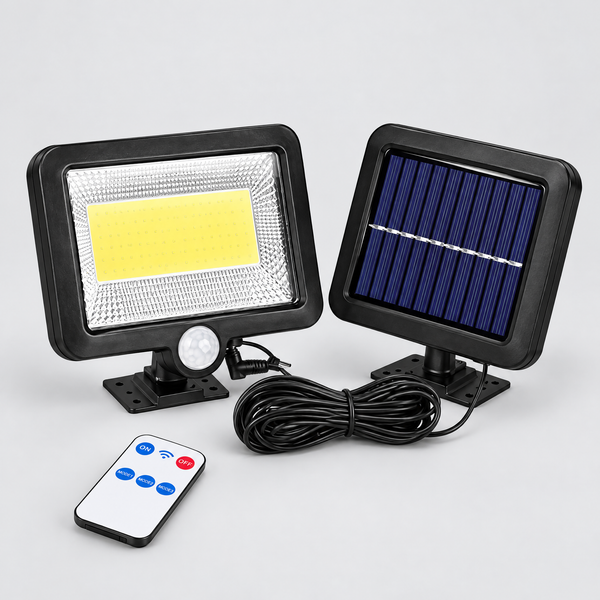 Foco Lámpara Solar Led Sensor Movimiento Exterior