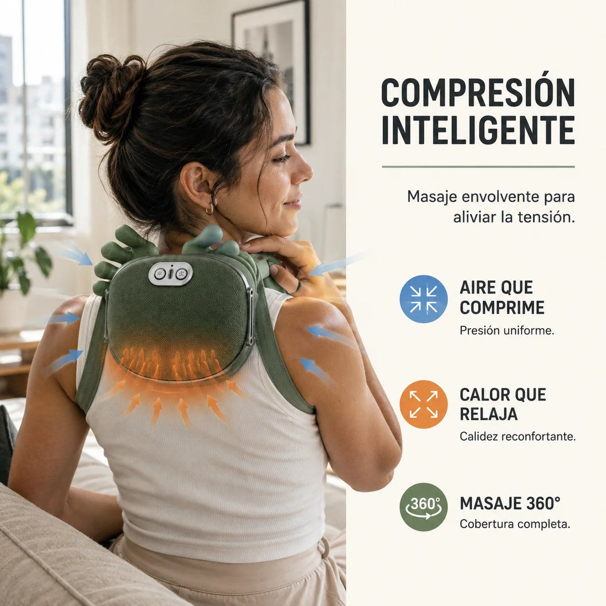 Masajeador Cuello Espalda Pantorrilla Pies Calor