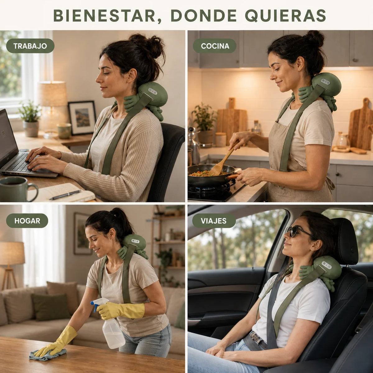 Masajeador Cuello Espalda Pantorrilla Pies Calor