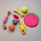 Kit 8 Juguetes Para Perros Gatos Pelotas Mordillo Frisbee