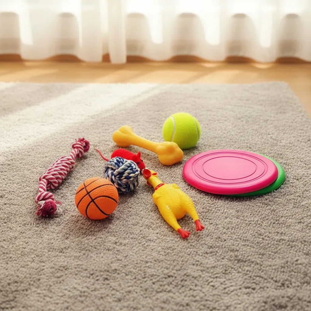 Kit 8 Juguetes Para Perros Gatos Pelotas Mordillo Frisbee