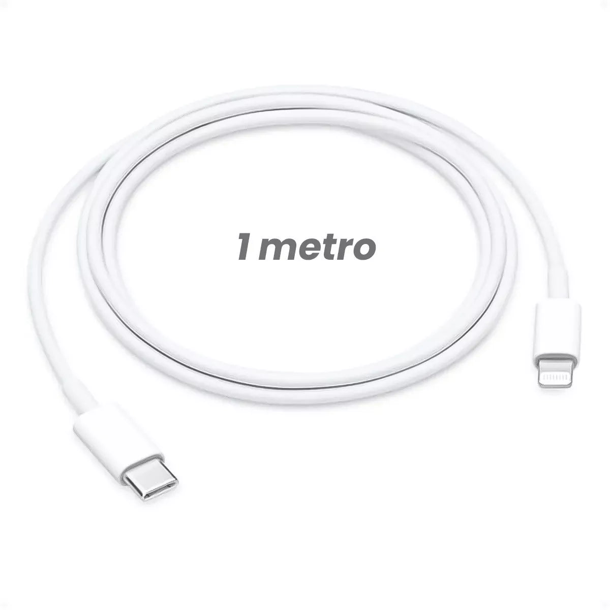 Ficha Cargador USB-C 20W + Cable Lightning USB-C 1MT