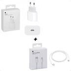Ficha Cargador USB-C 20W + Cable Lightning USB-C 1MT