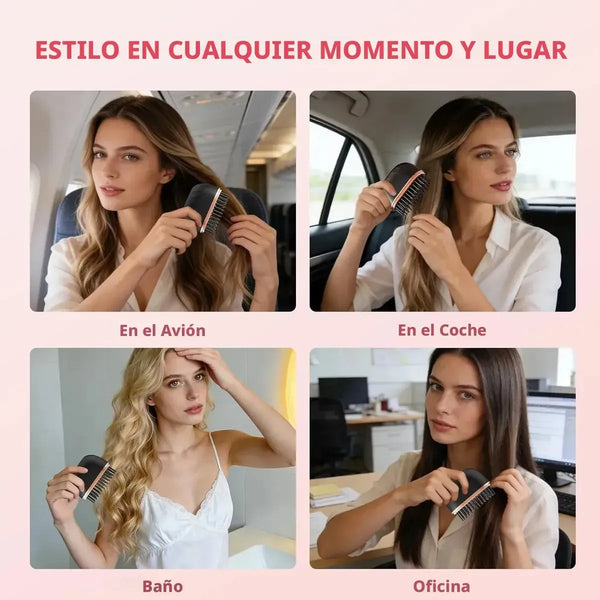 Cepillo Alisador Inalámbrico Portátil para Cabello