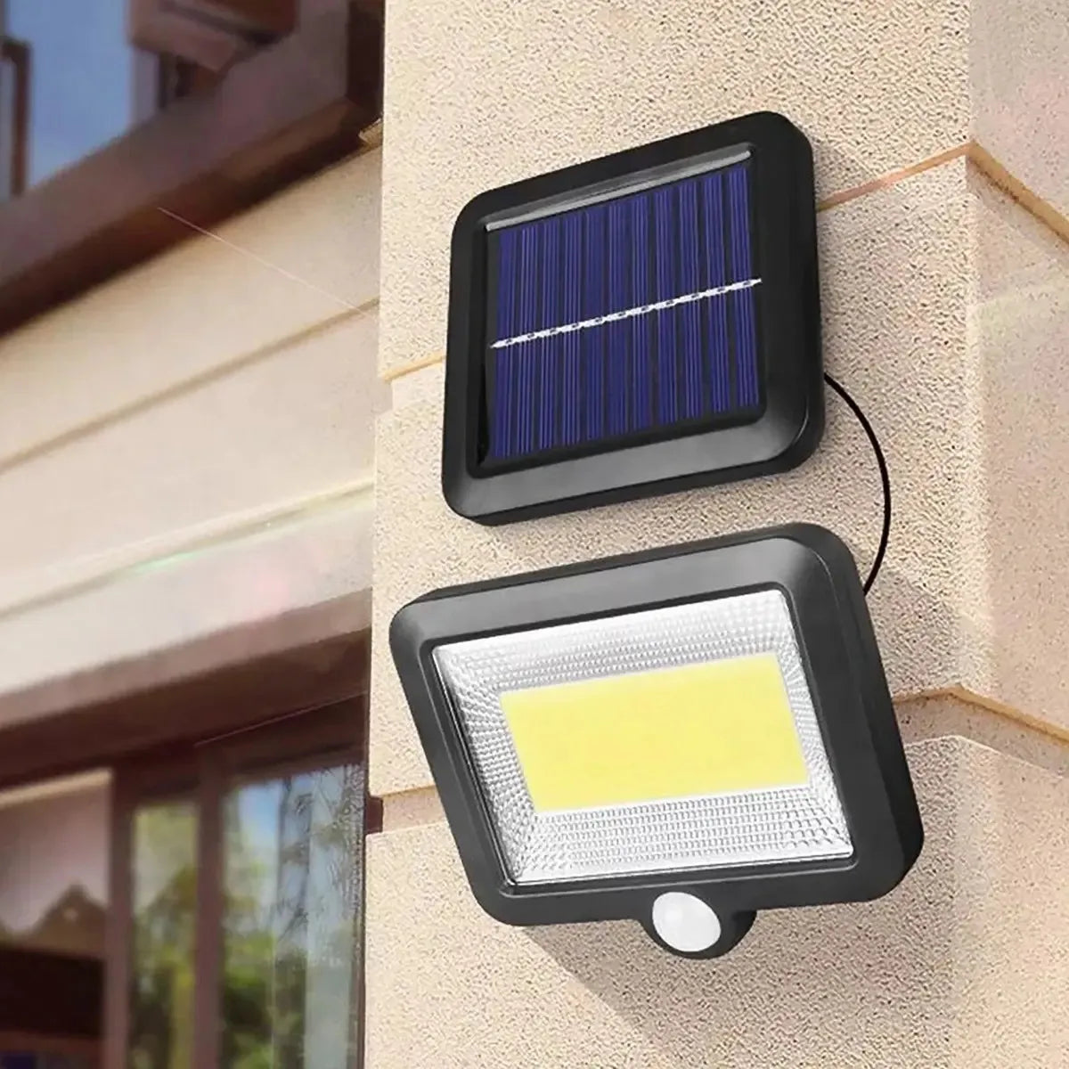 Foco Lámpara Solar Led Sensor Movimiento Exterior