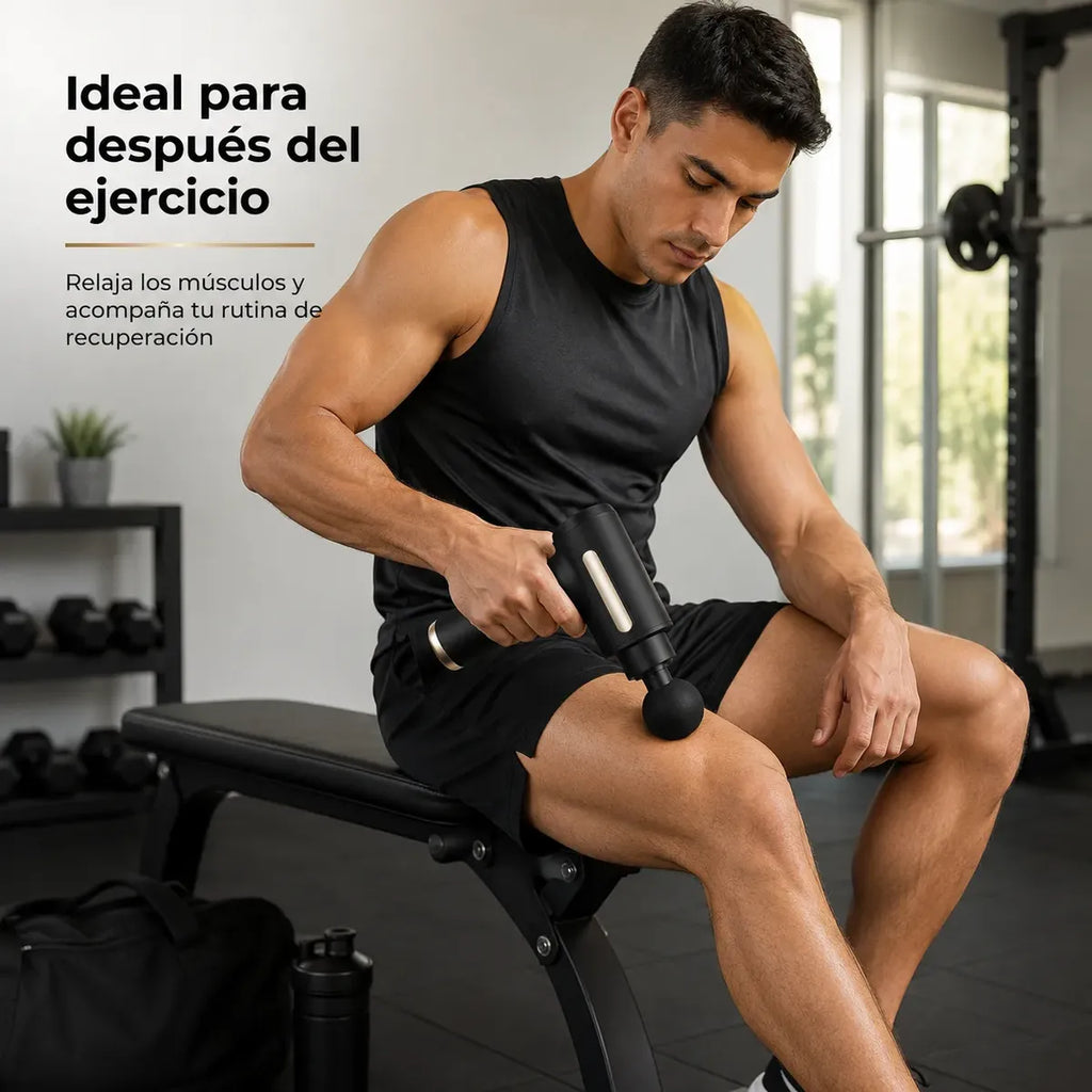 Pistola Masajeadora Recargable con Cabezales
