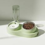 Plato Comedero Bebedero Mascota Dispensador Acero