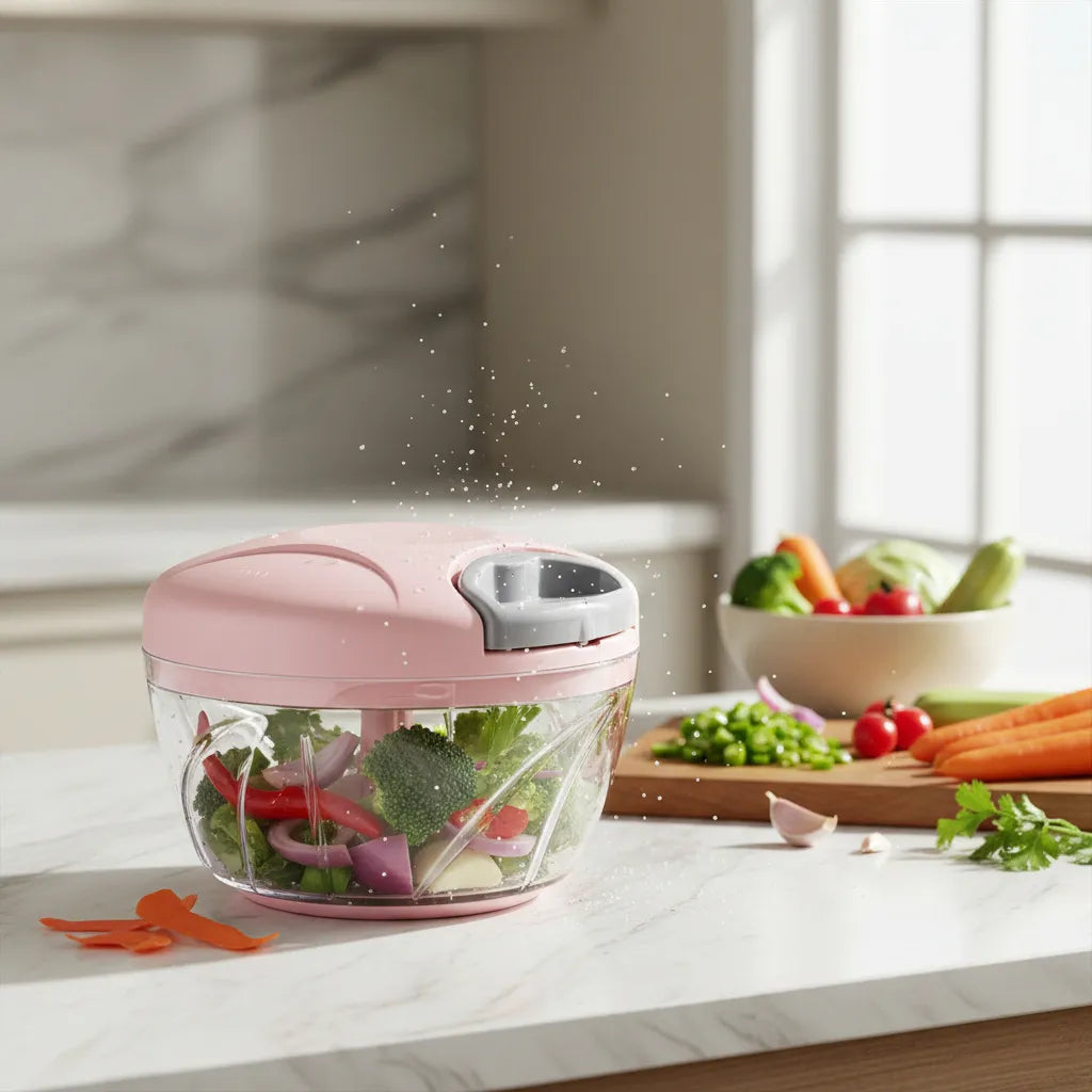 Picadora Verduras Manual Cortador Vegetales Triturador 500ml
