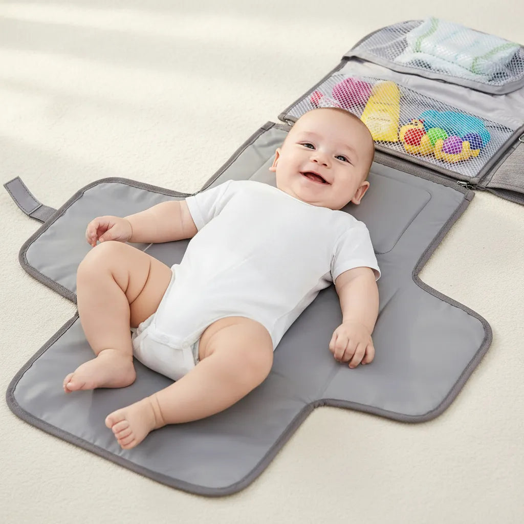 Cambiador Para Bebes Con Bolsillos Impermeable Paseo Viajes