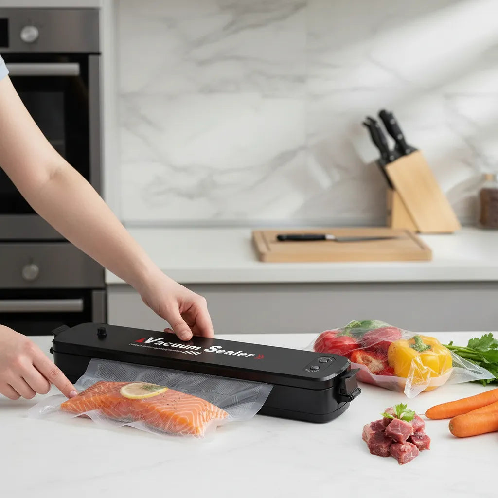 Maquina Selladora Al Vacío Empaqueta Alimentos + 10 Bolsas