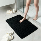 Alfombra De Baño Antideslizante Memory Diseño Rocas 80 X 50