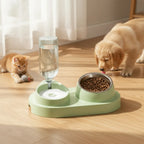 Plato Comedero Bebedero Mascota Dispensador Acero