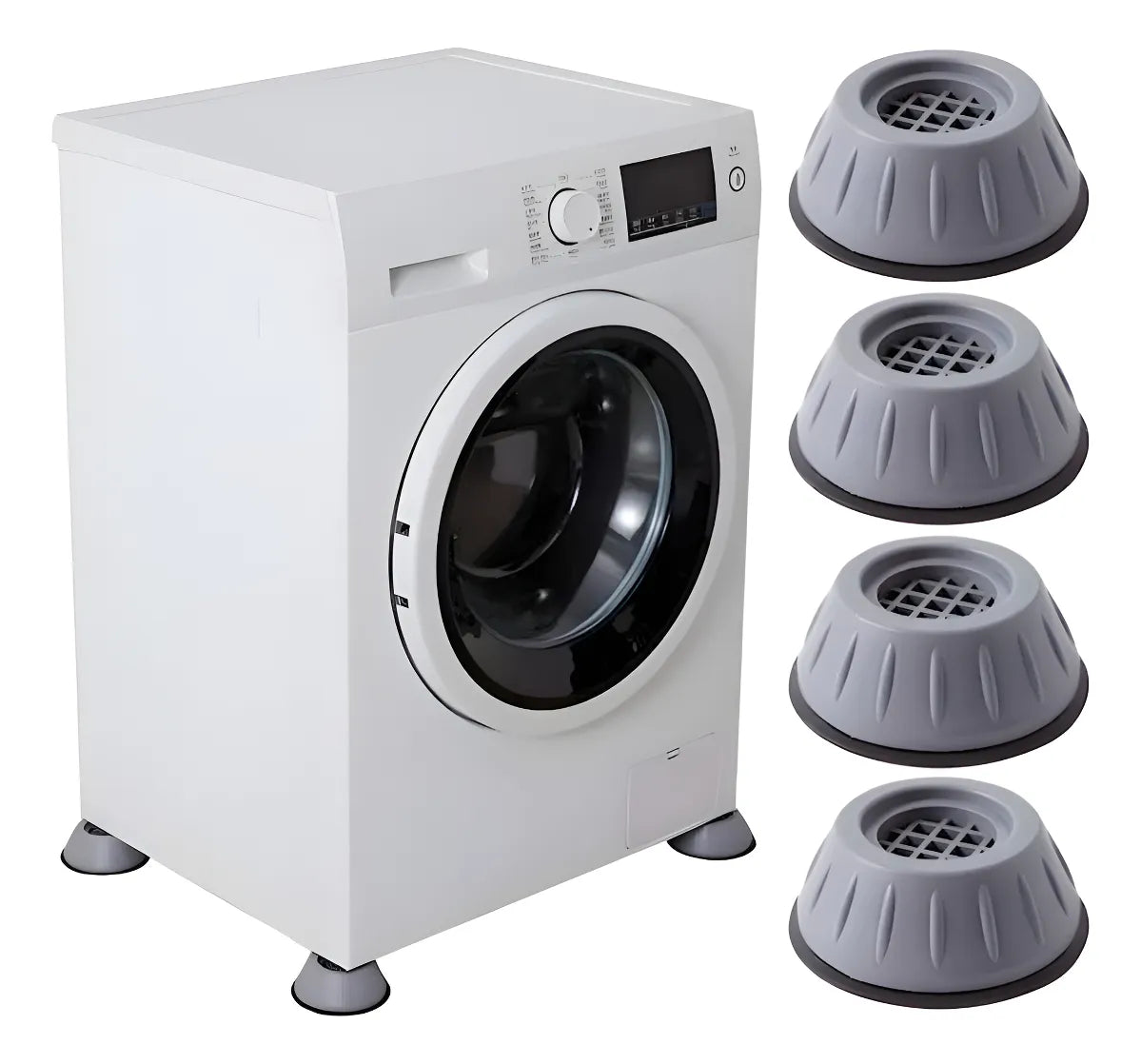 Soporte Base Pie Anti Vibración Lavarropa Antideslizante X4