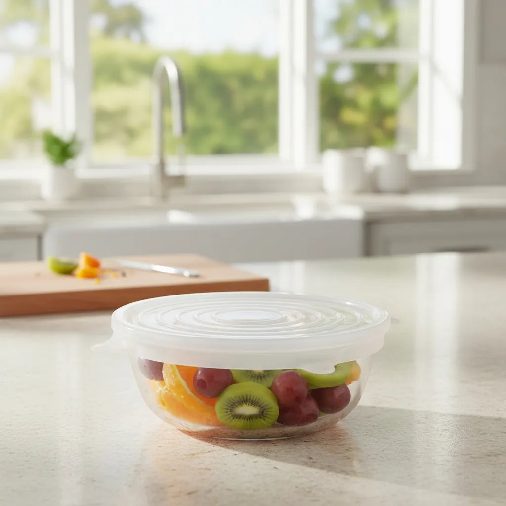 Set 6 Tapas Silicona Ajustables Para Alimentos Reutilizables