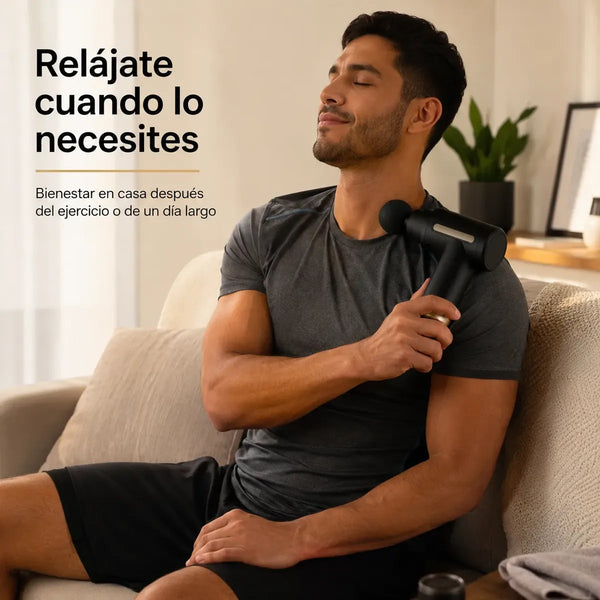 Pistola Masajeadora Recargable con Cabezales