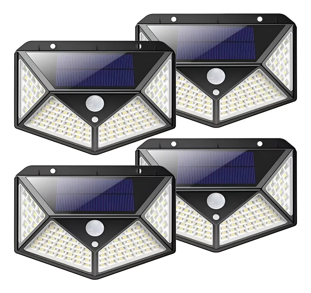 Set x4 Foco Lampara Solar Led Exterior Sensor