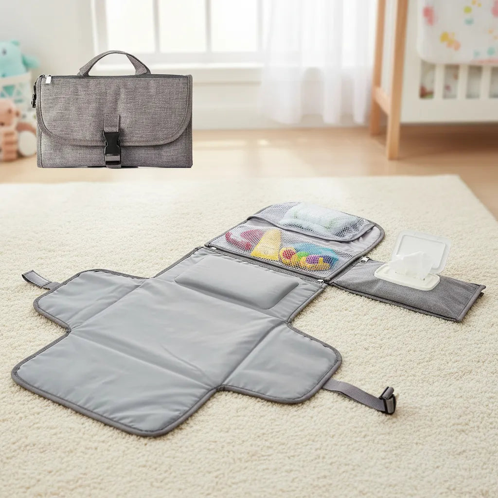 Cambiador Para Bebes Con Bolsillos Impermeable Paseo Viajes