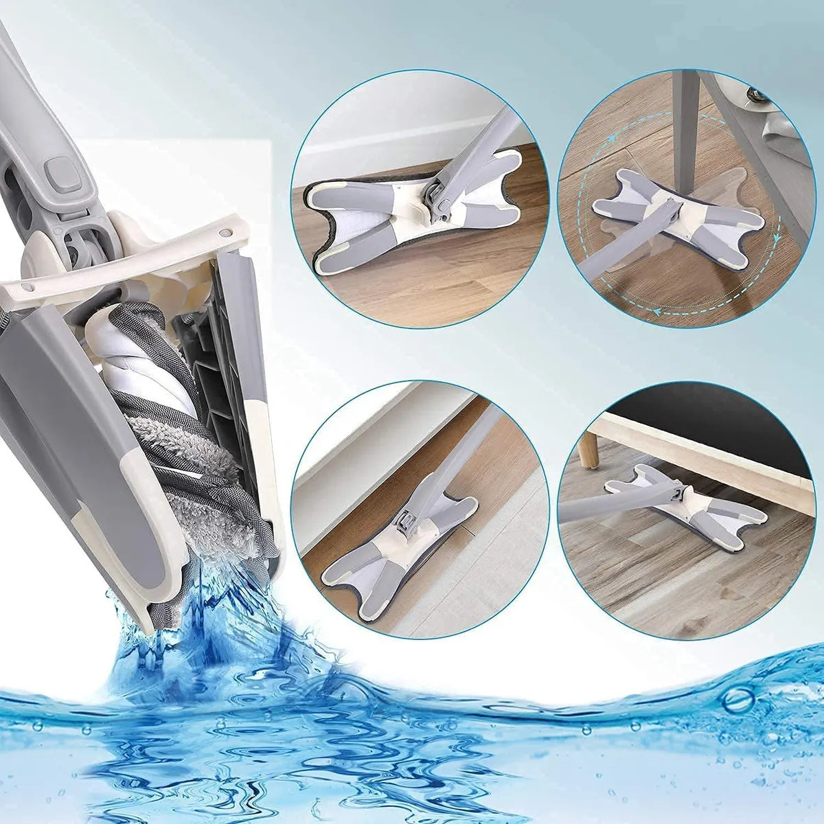 Trapeador Mopa Mariposa Esponja Lampazo Absorbente Plegable