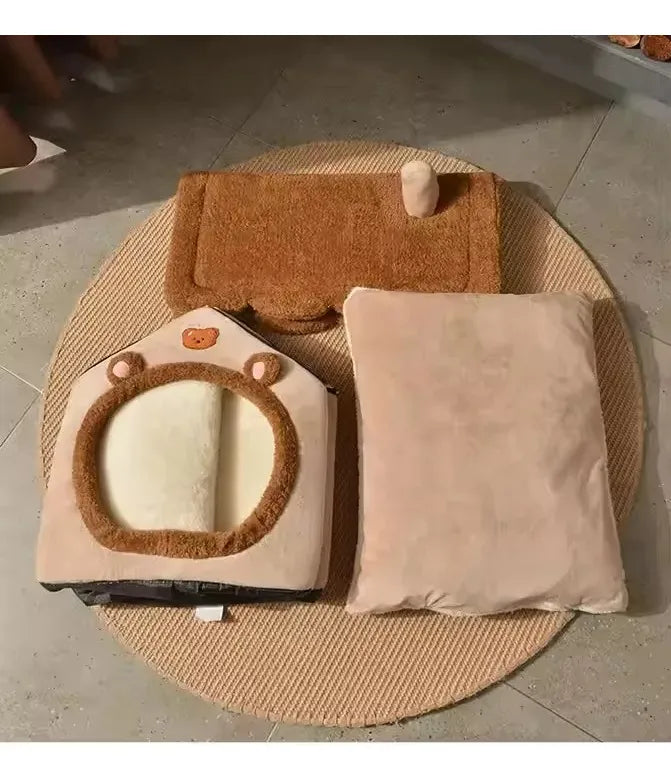 Casita Cucha Casa Para Mascota Afelpada