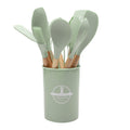Set Espatulas Utensilios Menage X12 Madera Silicona Cocina