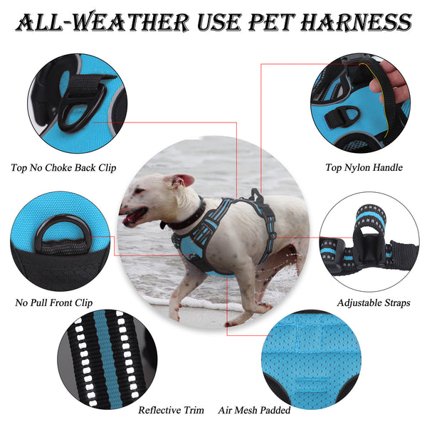 Pechera Anti Tirones Para Perro Mascota Pretal Arnés + Correa