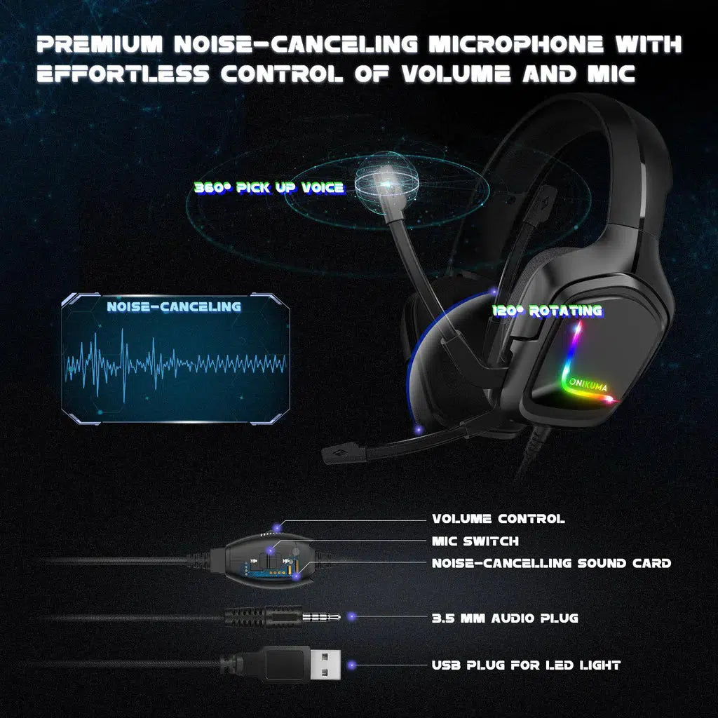 Auriculares Gamer K20 Onikuma