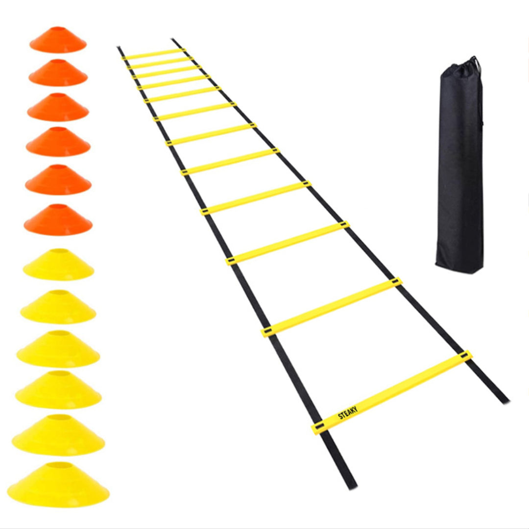 Kit Set De Entrenamiento Escalera Coordinación Fútbol Conos