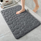 Alfombra De Baño Antideslizante Memory Diseño Rocas 80 X 50