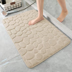 Alfombra De Baño Antideslizante Memory Diseño Rocas 80 X 50