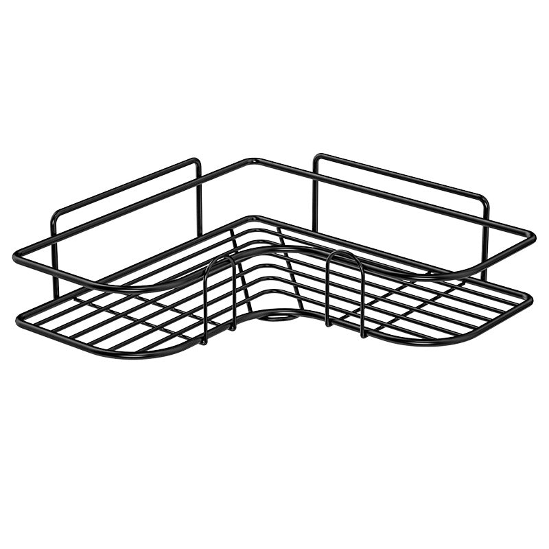 Estante Esquinero Organizador Ducha Baño Set X2 Adhesivo Negro