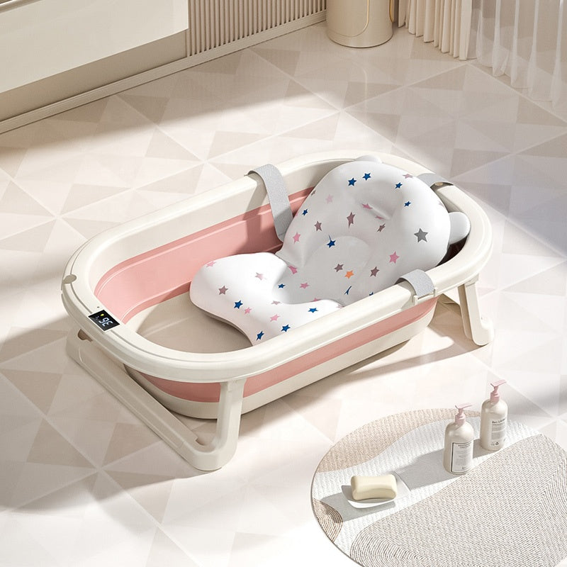 Bañito Bebé Plegable Sensor Termómetro Colchón Baby Splash