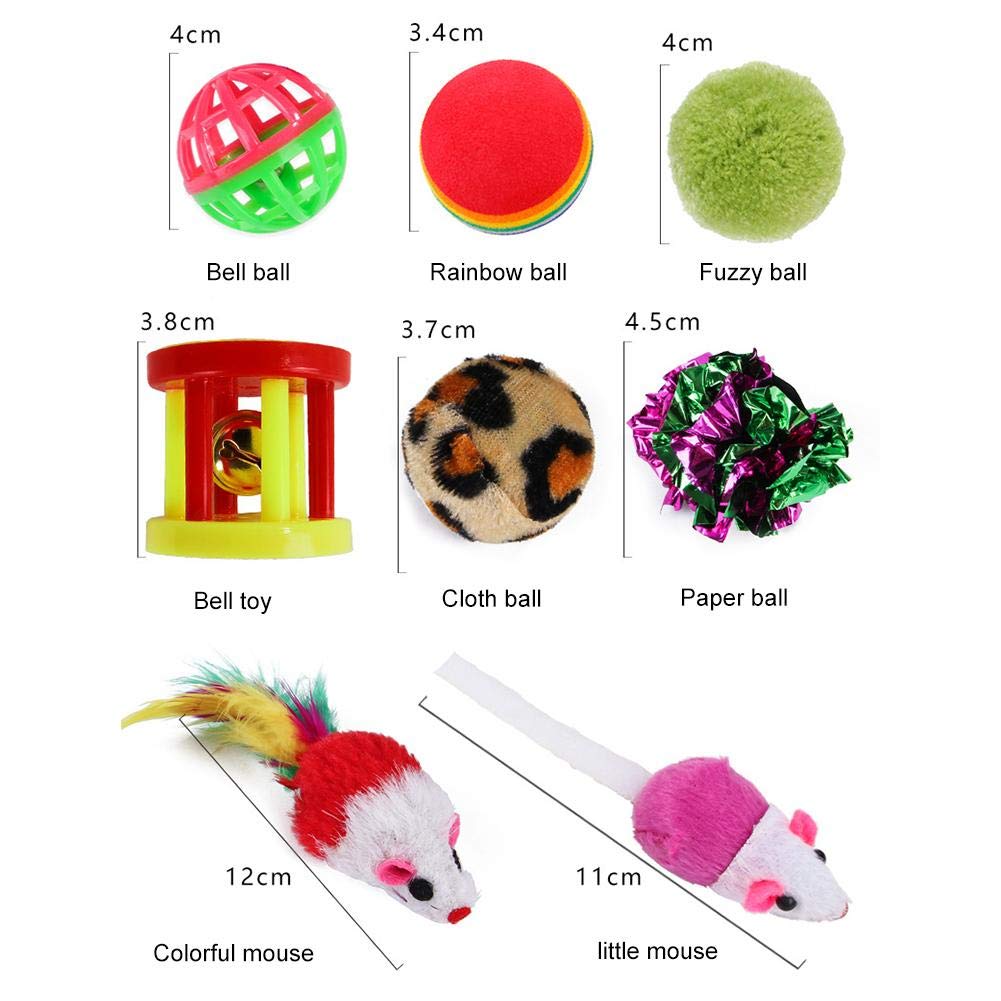 Set 21 Juguetes Para Gatos Y Gatitos Túnel Rascador Varita