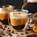 Taza De Vidrio Doble Pared 250ml Café Té Asa Transparente