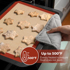 Tapete De Silicona Antiadherente Pasteleria Macarons Cookies Marrón