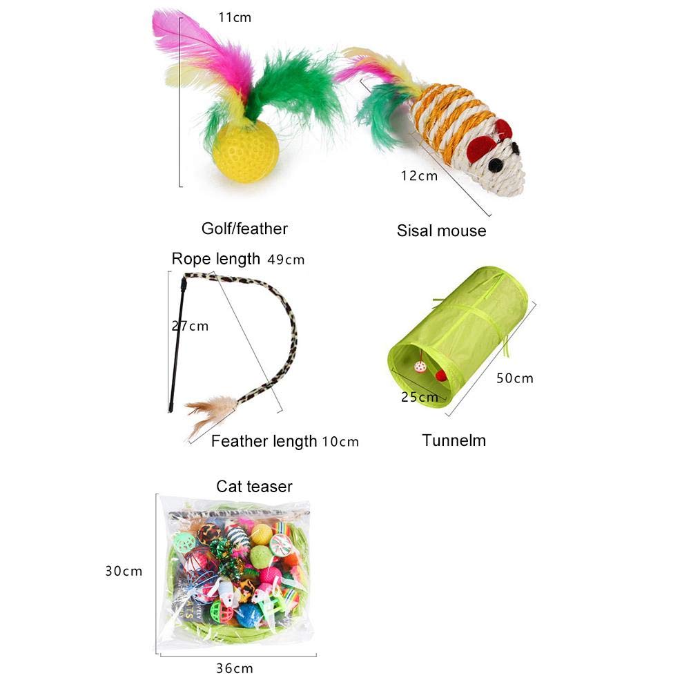 Set 21 Juguetes Para Gatos Y Gatitos Túnel Rascador Varita