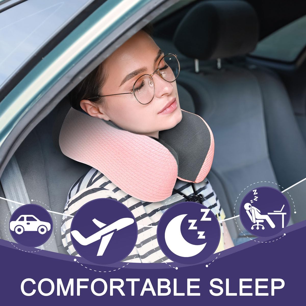 Almohada De Viaje Cuello Apoya Cabeza Cervical Viscoelastica