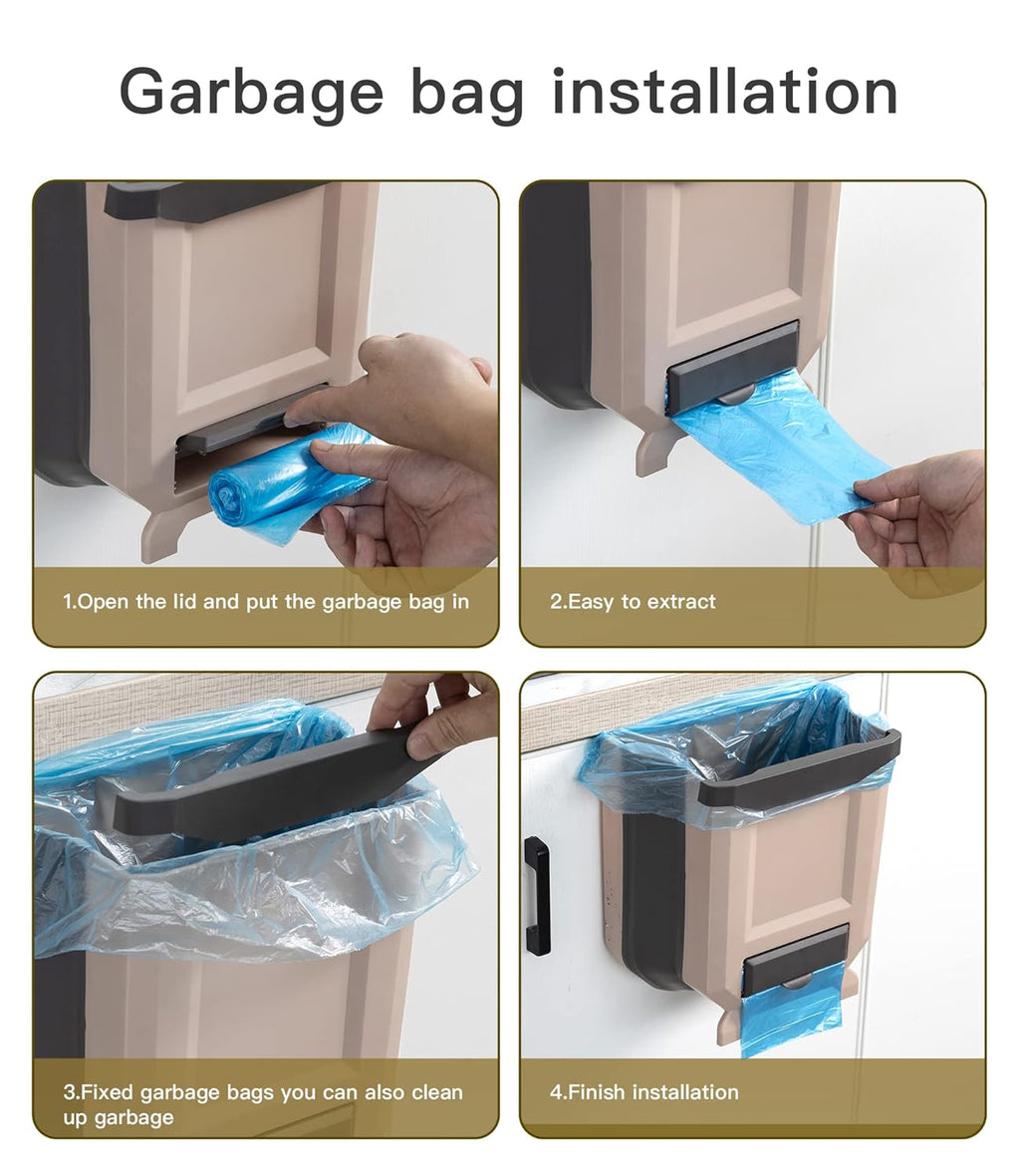 Papelera Cesto Colgante Plegable Tacho Basura