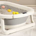 Bañito Bebé Plegable Sensor Termómetro Colchón Baby Splash