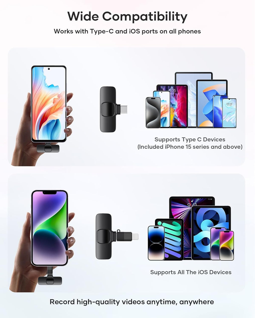 Microfono Doble K9 USB-C Lightning