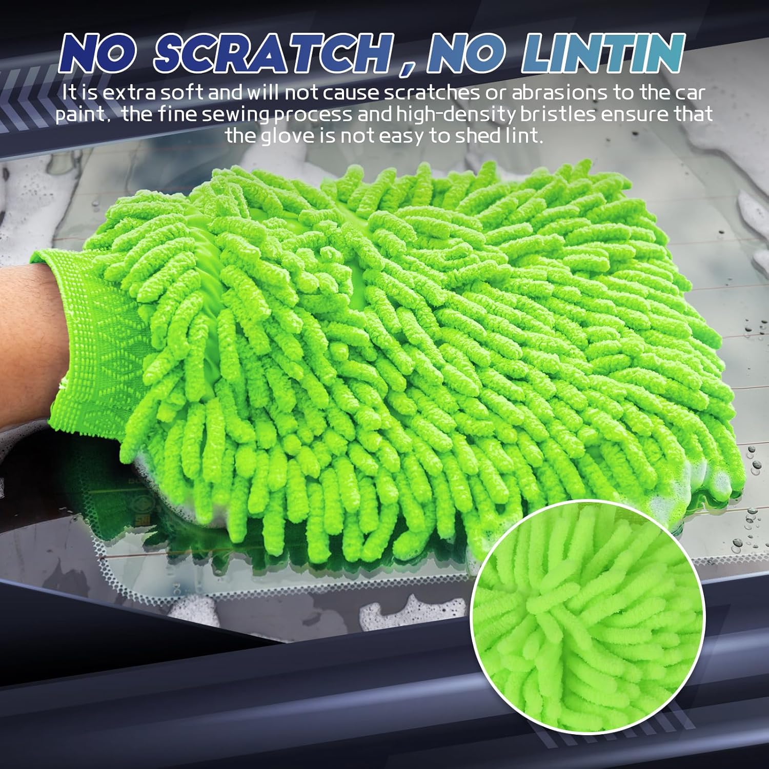 Guante Manopla Microfibra Lavado Limpieza Auto Moto Vehículo