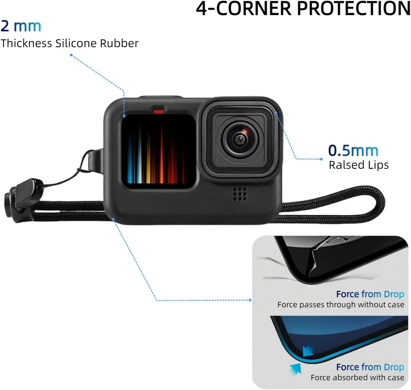Protector Funda Silicona Cámara Y Lente GoPro Hero 9 10 11 12 13