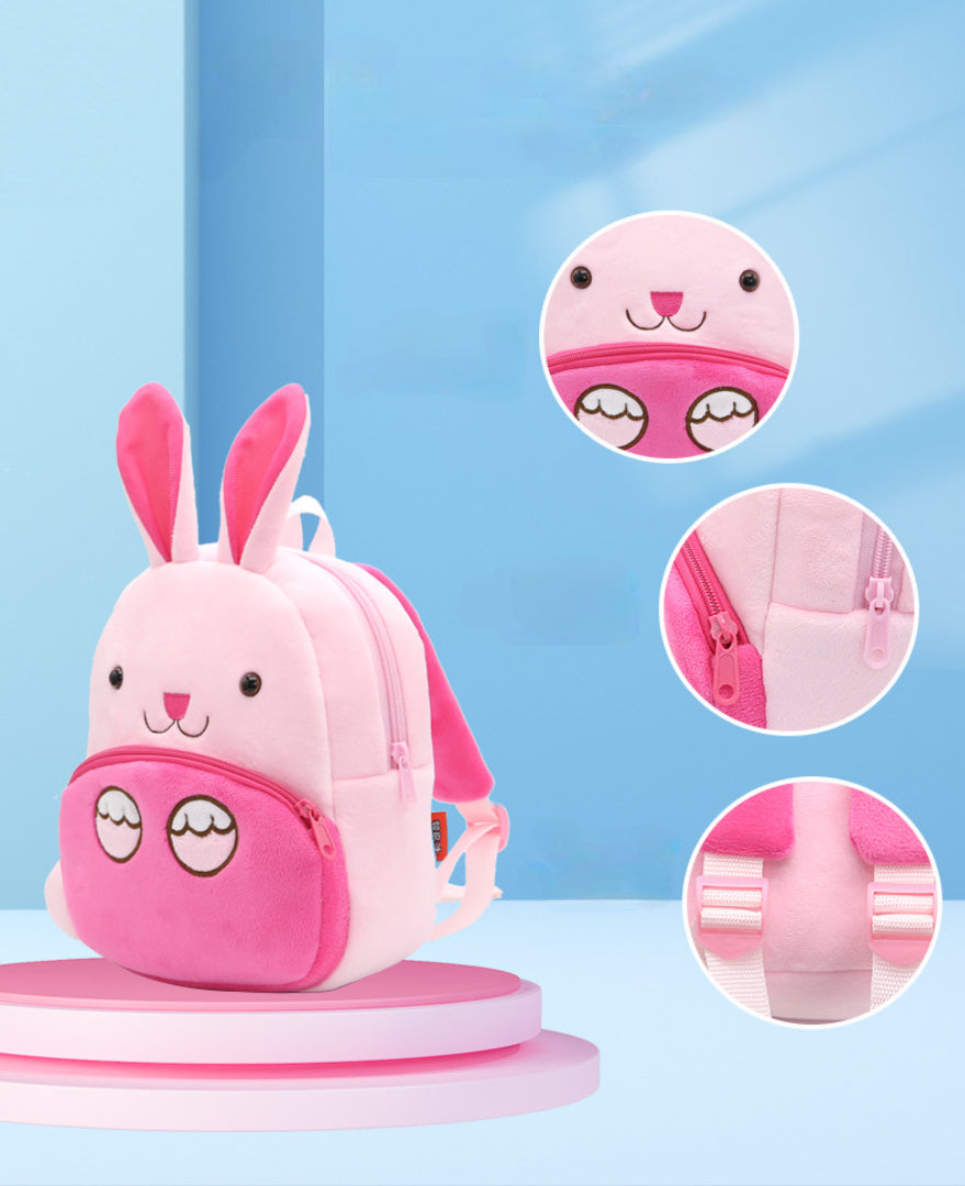 Mochila Jardin Infantil Tela Peluche Animales Niños Niñas