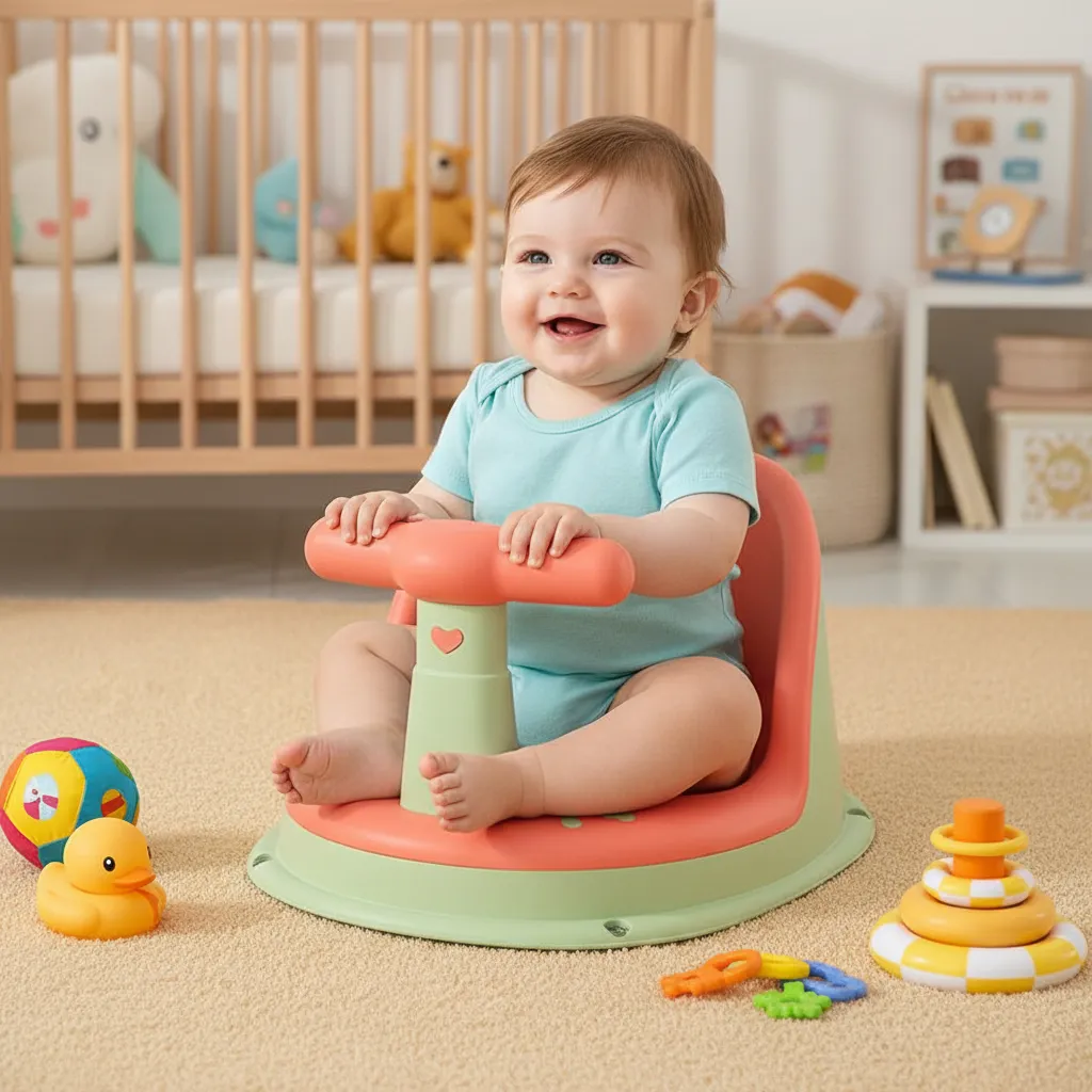 Asiento Silla De Baño Para Bebe Flexible Ventosas Antideslizante - Image 2