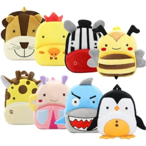 Mochila Jardin Infantil Tela Peluche Animales Niños Niñas