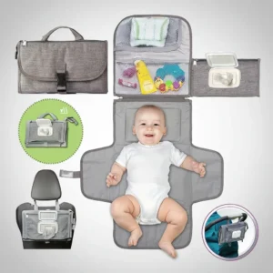Cambiador Para Bebes Con Bolsillos Impermeable Paseo Viajes